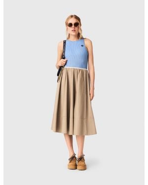 Maje Mid-Length Cotton Skirt - White
