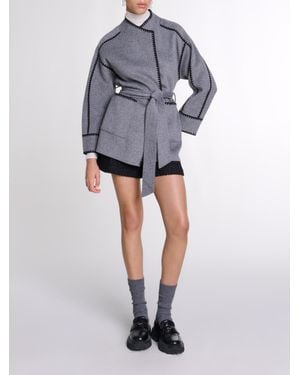 Maje Double-Faced Coat - Gray