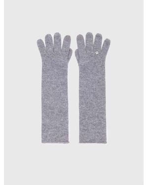 Maje Lange Handschuhe Wolle & Kaschmir - Grau