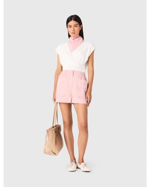 Maje Cotton Shorts - Pink