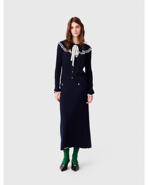 Maje Cardigan Mit Lagen-Cape - Blau
