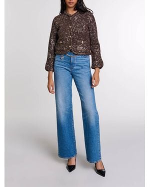 Maje Sequinned Cardigan - Blue