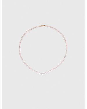 Maje Cascade Diamanté Necklace - White