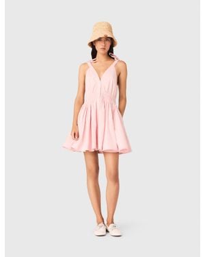 Maje Short Flared Cotton Dress - Pink
