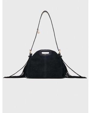 Maje Suede Mini Miss M Bag - Black