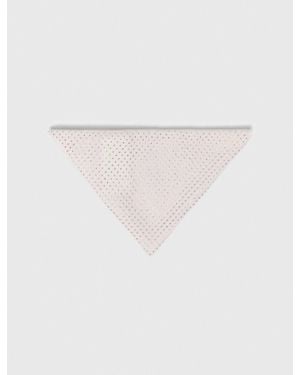 Maje Rhinestone Wool Triangle Scarf - White