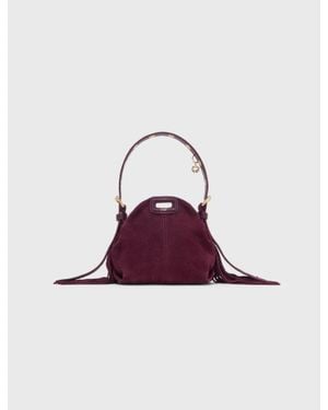 Maje Miss M Micro Suede Bag - Purple