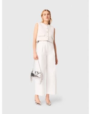 Maje Balloon Suit Pants - White