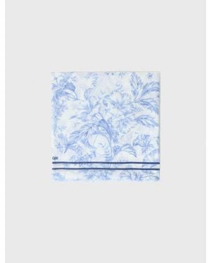 Maje Floral Print Wool Blend Shawl - Blue