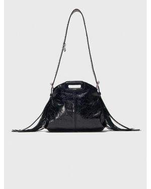 Maje Sac Miss M Mini En Cuir Usé - Noir