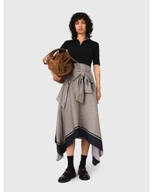 Maje Printed Two-Tone Dress - Multicolour