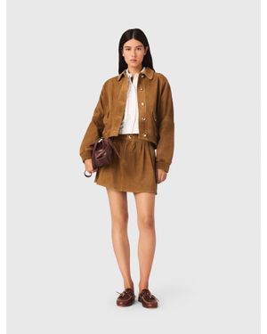 Maje Suede Jacket - White