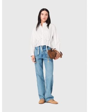 Maje Straight Jeans With Chains - Blue