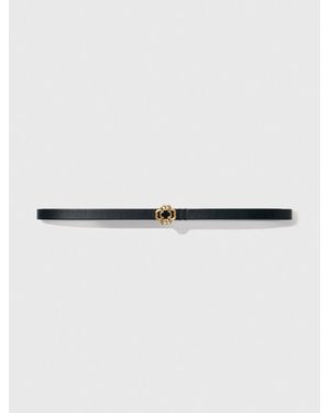 Maje Slim Clover Belt - White