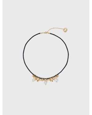 Maje Kordelkette Mit Blumendetails - Mettallic