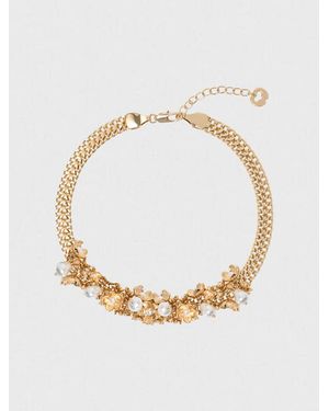 Maje Asymmetrisches Kettenarmband - Weiß