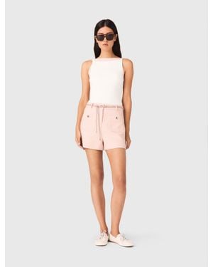Maje High Straight-Neck Top - White