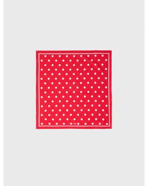 Maje Polka Dot Cotton Bandana - Red