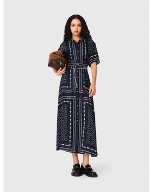 Maje Flowy Patterned Maxi Dress - Blue