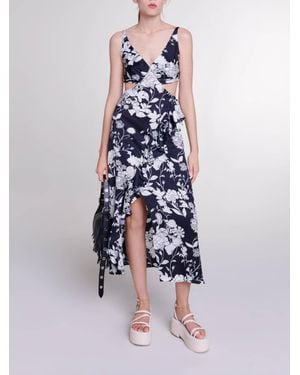 Maje Cutaway Maxi Dress - White