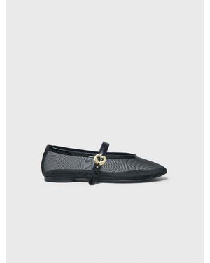Maje Ballerinas Aus Mesh - Weiß