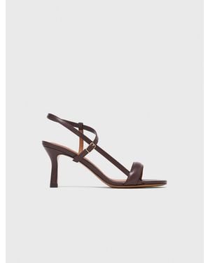 Maje Ledersandalen Mit Riemen - Weiß