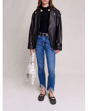 Maje Skinny Ripped Jeans - Blue
