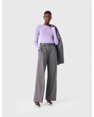 Maje Rhinestone Suit Trousers - Grey