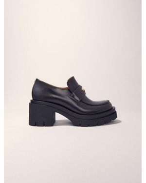 Maje Heeled Loafers - Blue