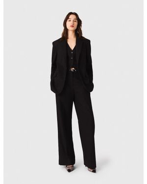 Maje Rhinestone Suit Jacket - Black