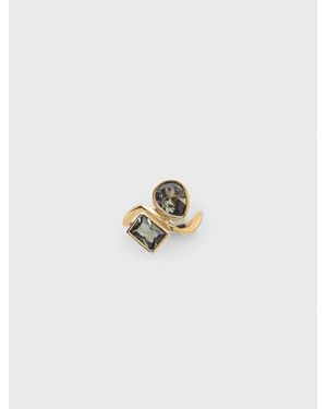 Maje Bague À Strass - Blanc