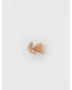 Maje Bague Poisson À Strass - Blanc