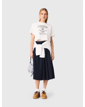 Maje Sailor-Print T-Shirt - White