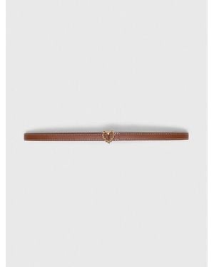 Maje Slim Heart Belt - White