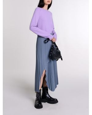 Maje Asymmetrical Pleated Skirt - Gray