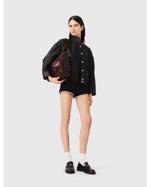 Maje Leather Jacket - Black