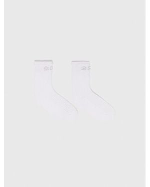 Maje Pearl Pointelle Socks - White