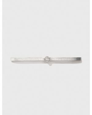 Maje Slim Belt With Clover Buckle - White