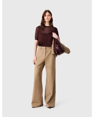 Maje Suit Pants - Natural