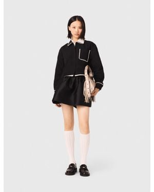 Maje Taffeta Shirt - Black