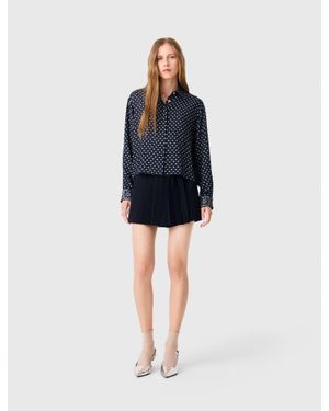 Maje Bedrucktes Hemd Mit Strass - Blau