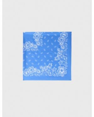 Maje Bandana Print Silk Scarf - Blue