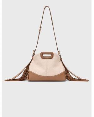 Maje Canvas And Leather Miss M Mini Bag - Metallic