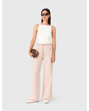 Maje Tweed Pants - White