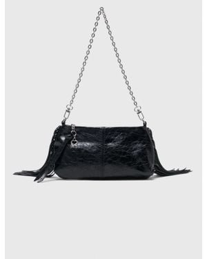 Maje Patent Leather Miss M Pouch Bag - White