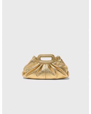 Maje Milpli Mini-Clutch Aus Metallicleder - Mettallic