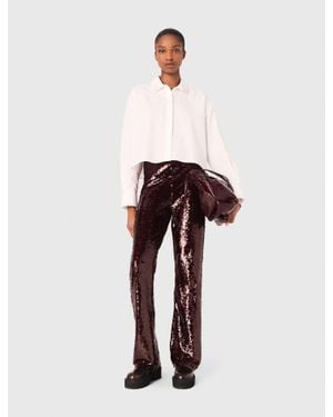 Maje Cropped Shirt With Jewel Detail - White