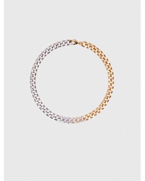 Maje Zweifarbige Strass-Gliederkette - Weiß