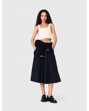 Maje Knit Crop Top - Blue