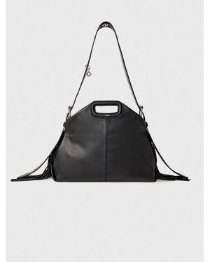 Maje Tasche Miss M Aus Glattleder - Schwarz